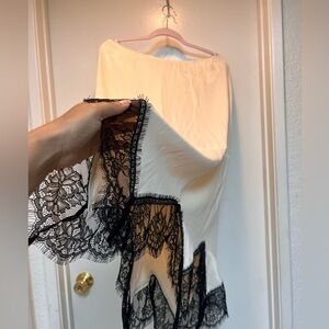River Island Cream and Black Lace skirt